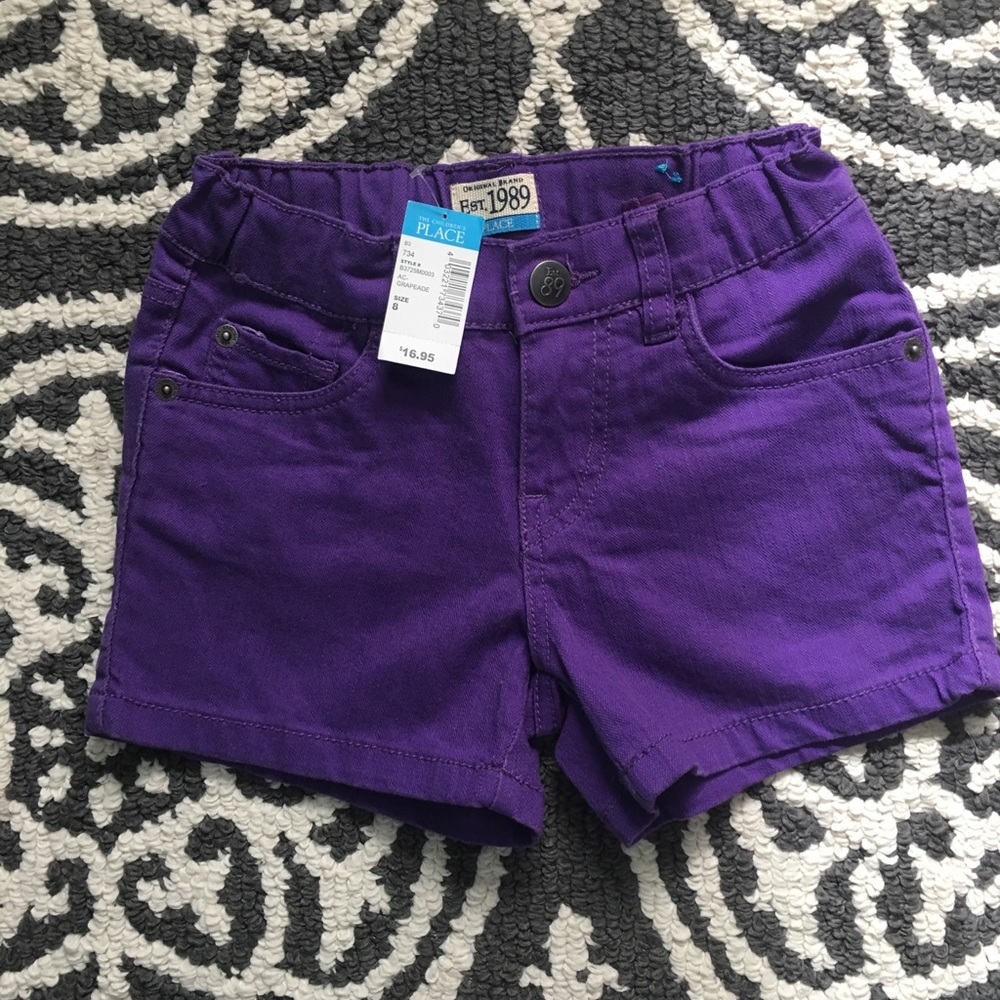 Children’s Place purple shorts brand new with tags